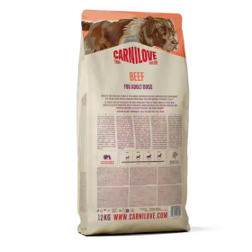 Ултра премиум суха храна за  кучета  от всички породи Carnilove TRUE FRESH Beef Dry Dog Food с 60% прясно говеждо месо 4 кг
